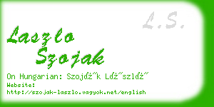 laszlo szojak business card